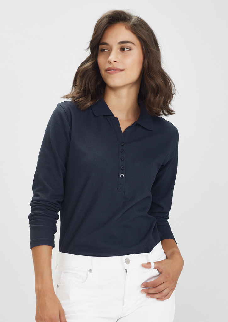 Biz Collection Crew Ladies L/S Polo