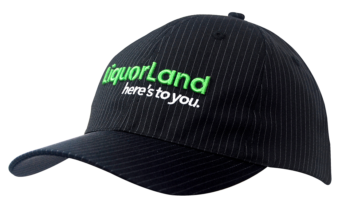 Headwear 6PNL Cap w/- Woven Pin Stripes