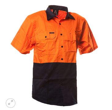 Industrial Shirt 170gsm Cotton DO Orange/Navy