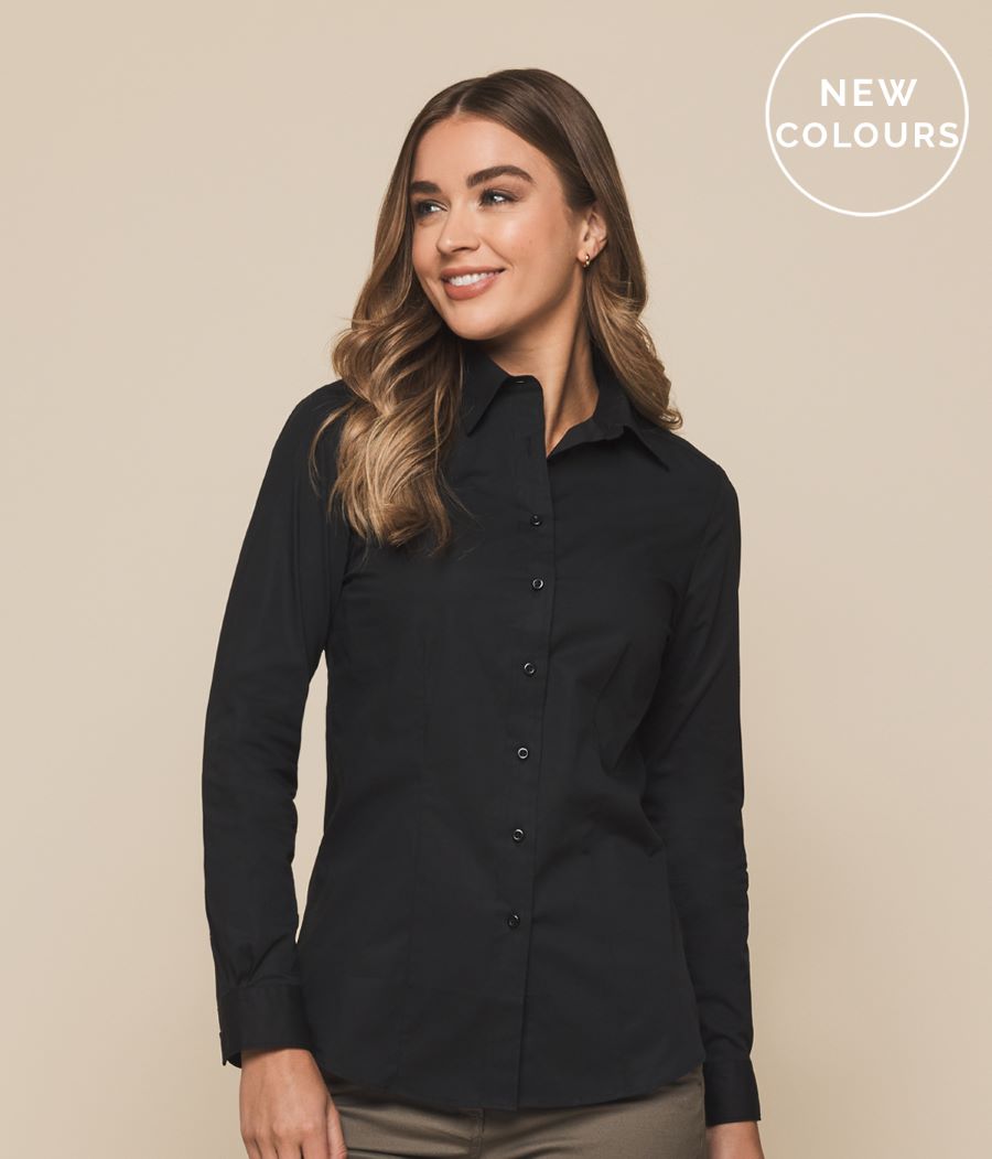 Olsen Cotton Stretch Shirt Ladies Slim Fit